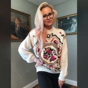 Vintage Needles and Yarn Chunky Knit Sweater